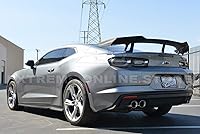 Vista 5 de Repuesto para todos los modelos Chevrolet Camaro 2016 ZL1 1LE estilo ABS plástico negro mate tapa trasera alerón ala