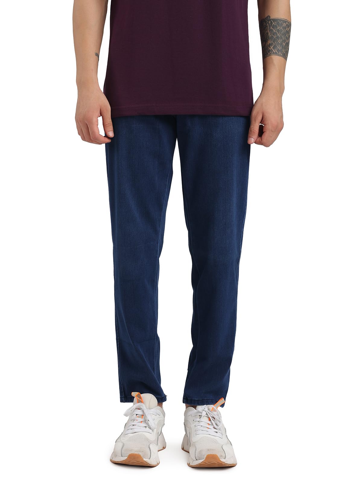 Rupa Bumchums Men's Relaxed Fit Natural Denim Loungers with Adjustable Flat Drawstring-picture-33
