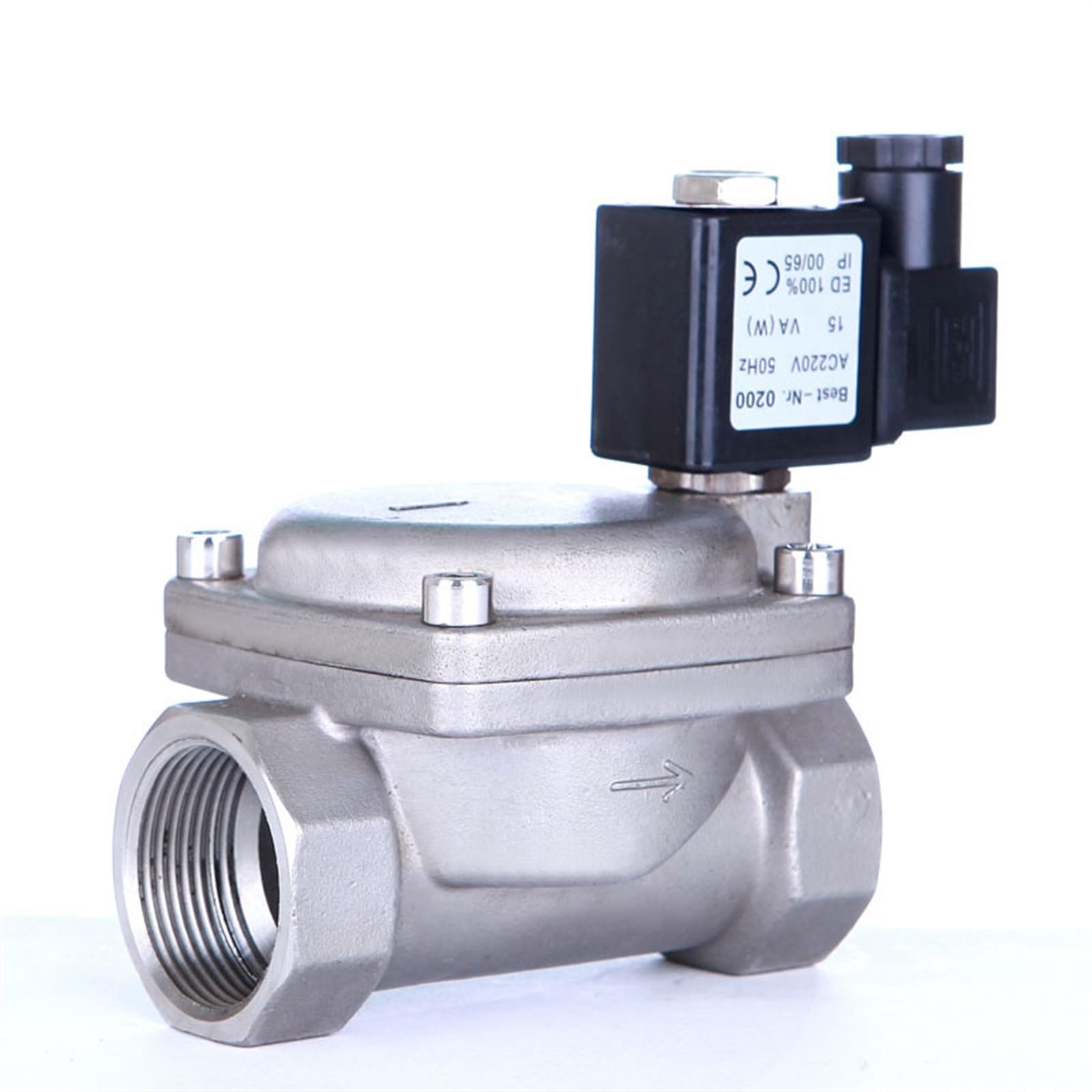 Ieumjnat Npt-240Vac-Nbr-Seal 1-1/4" Stainless Steel High Pressure Solenoid Valve 110V 24V 12V 24V Normally Closed(Npt-240Vac-Nbr-Seal)