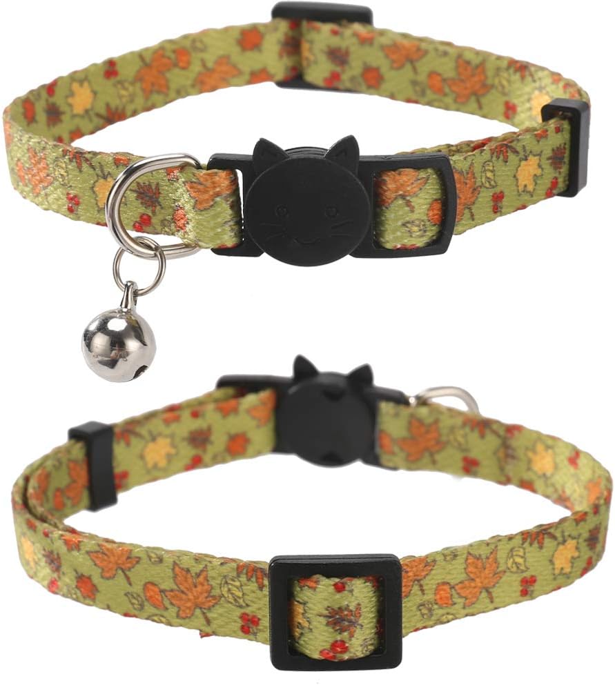 Lamphyface 3 Pack Thanksgiving Cat Collar with Bell Breakaway Adjustable