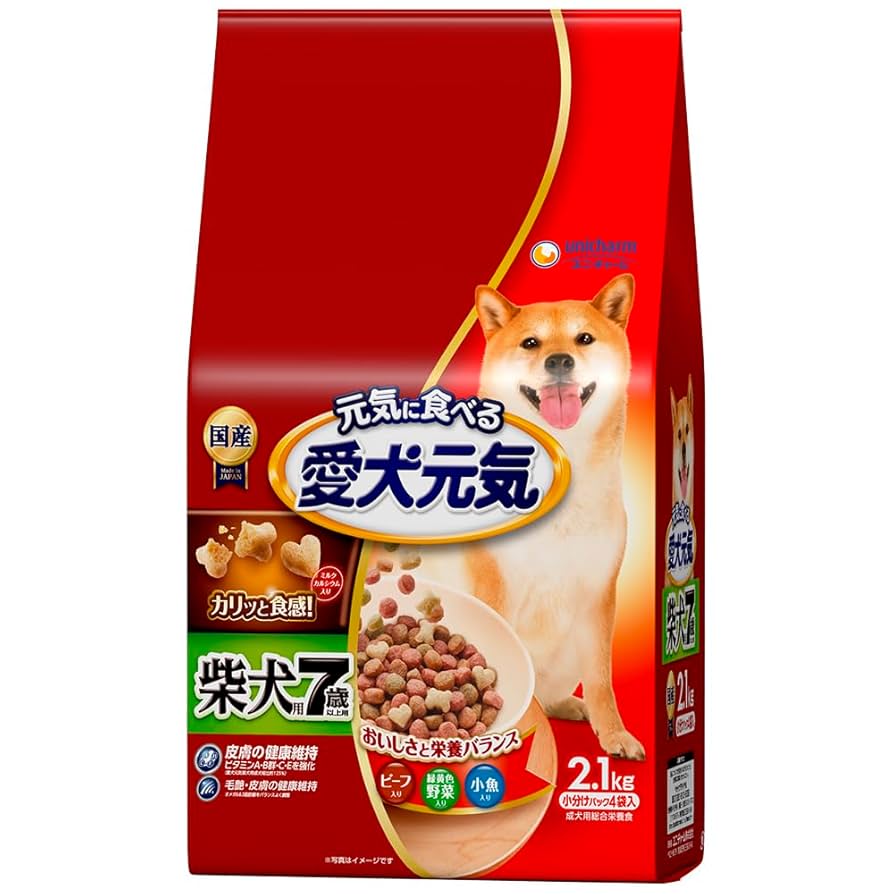  CANIN 柴犬用ドライフード 8kg×4個セット　段ボール発送 Amazon.co.jp: 愛犬元気 ドッグフード ドライ 柴犬用 シニア 7歳