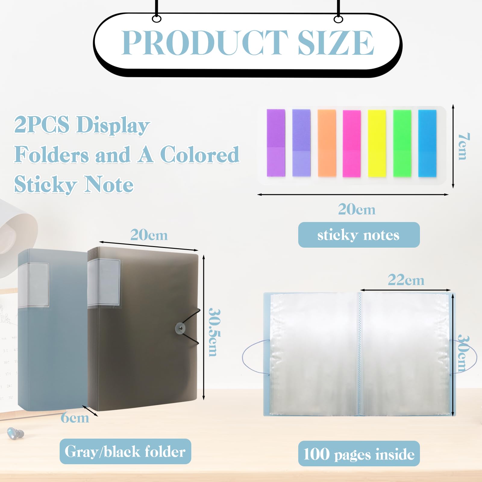 ZOCONE 2 Pcs A4 Display Folder Total 200 Pockets, A4 Display Book Folders Document Book - Image 2