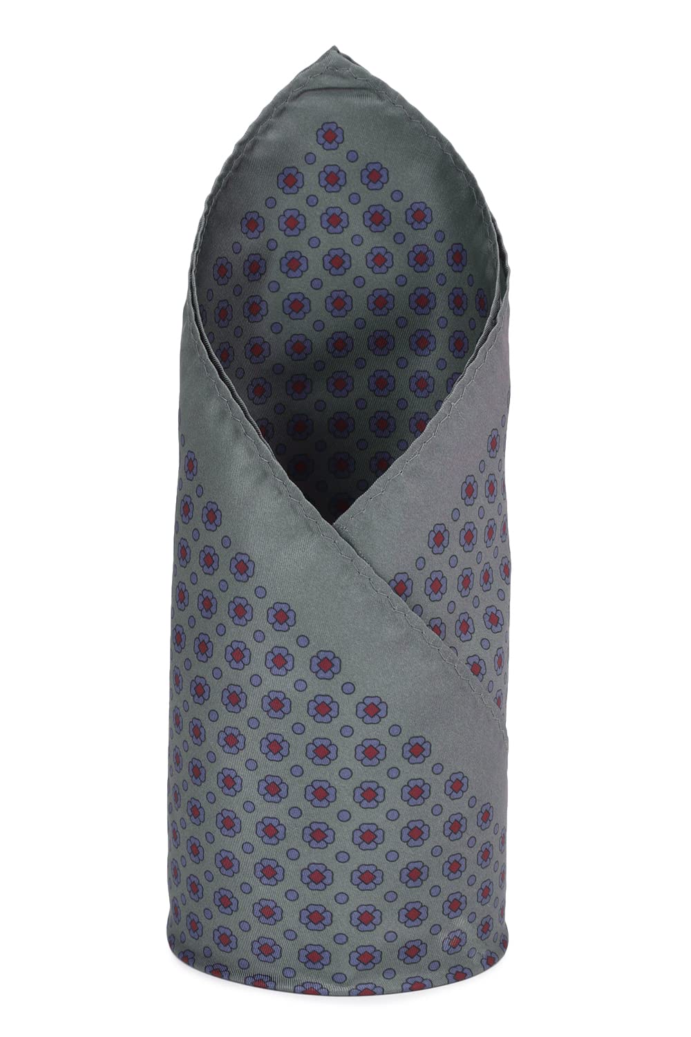 Men Polyester Grey Print Formal Pocket Square,Free Size-image-6