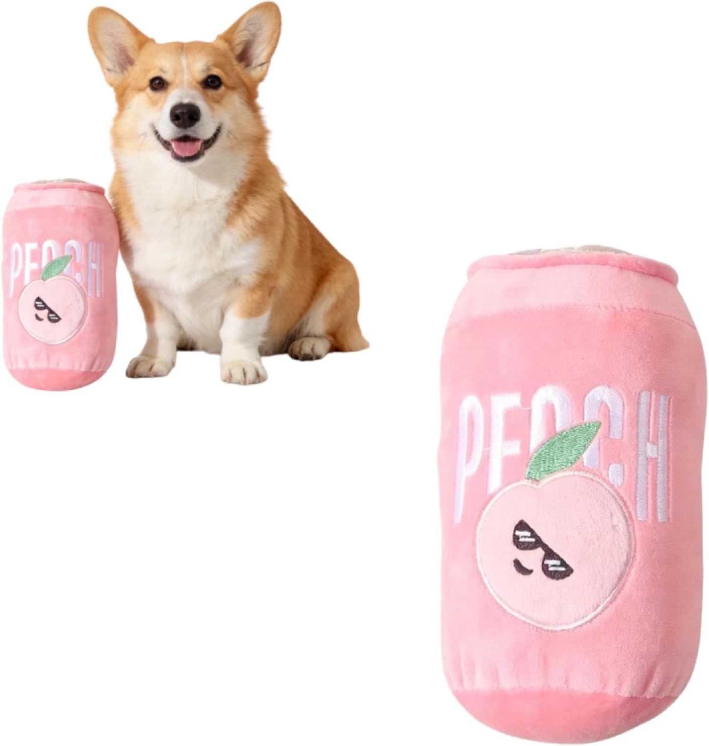 Juguete Mordible y Sonoro para Perros, Interactivo, con Chirriador, Rosa