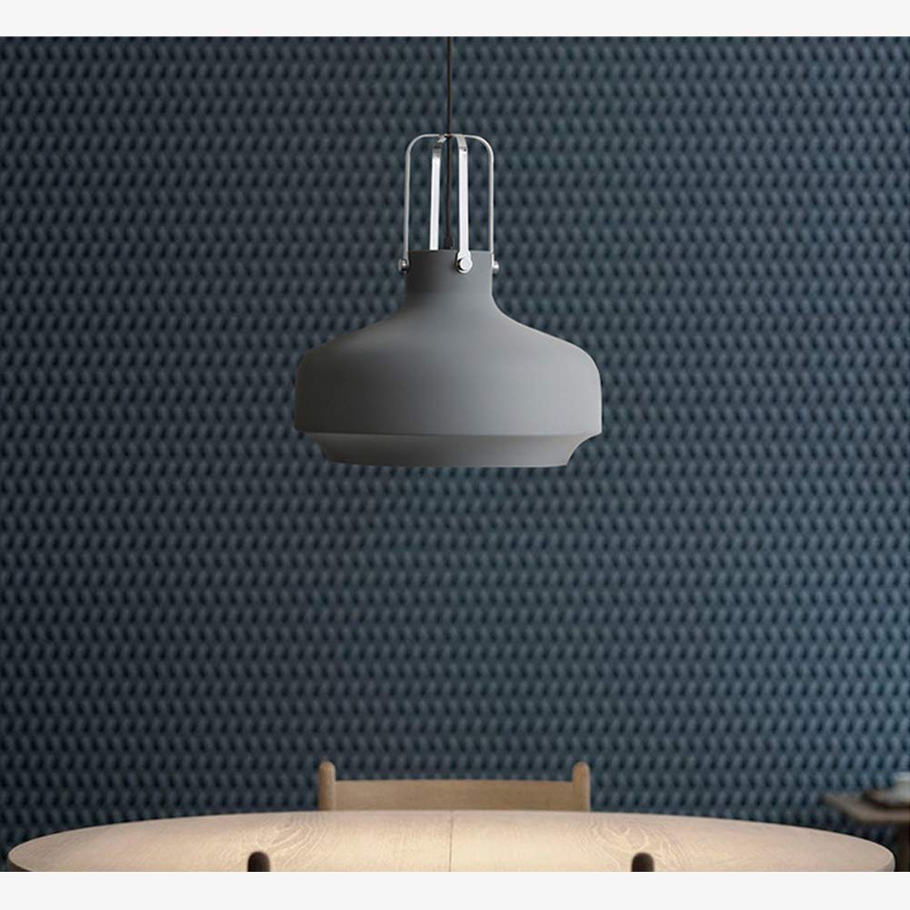 Lámpara colgante de decoración gris E27 con pantalla de 26cm elegante