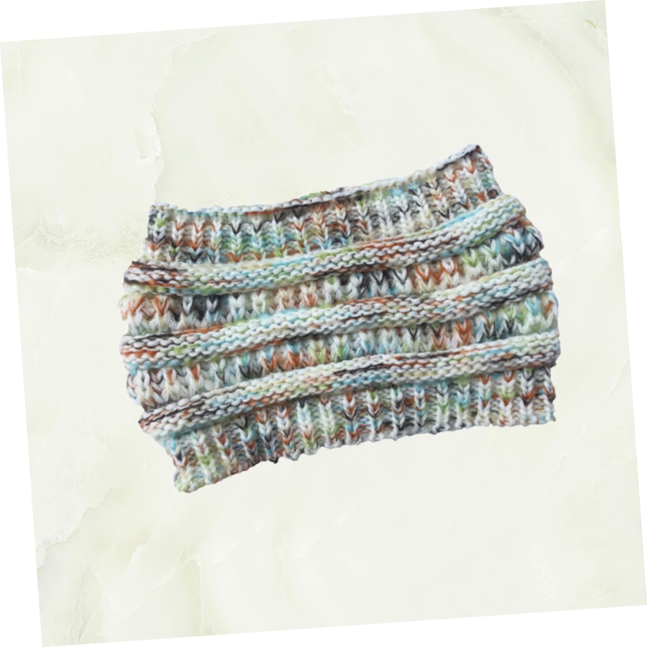 minkissy Colorful Spot Knitted Ponytail Hat Widen Hair Band Lightweight Woolen Yarn Fashion for Outdoor Camping Casual Wear and Everyday Style