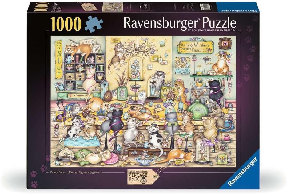 Ravensburger Crazy Cat's Easter Eggstravaganza 1000 Piece Puzzle for Adults