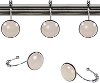 Vista 50 de Seville Farmhouse - Cortina de ducha moderna con estampado de rayas de poliéster, color amarillo, impermeable, cortina de baño, pequeña, 54 pulgadas