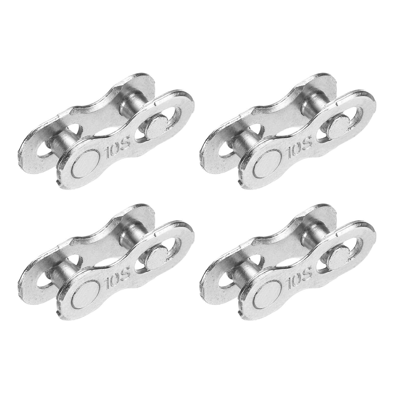 YELARXI Bicycle Missing Link, 10 Speed Reusable Bike Chain Master Quick Link Bicycle Chain Replacement Kit Coupling 4Pairs & Silver - Fitting For(Mountain/Road/Racing Bikes)