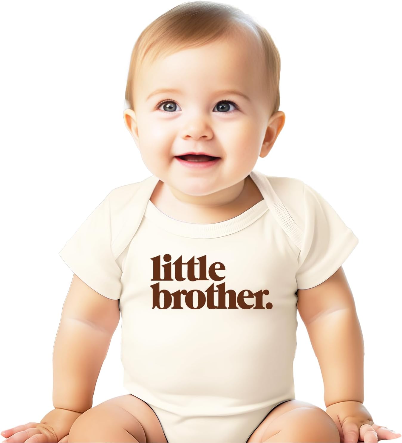 Olive Loves Apple Little Brother Bodysuit for Baby Boys Sibling Outfits