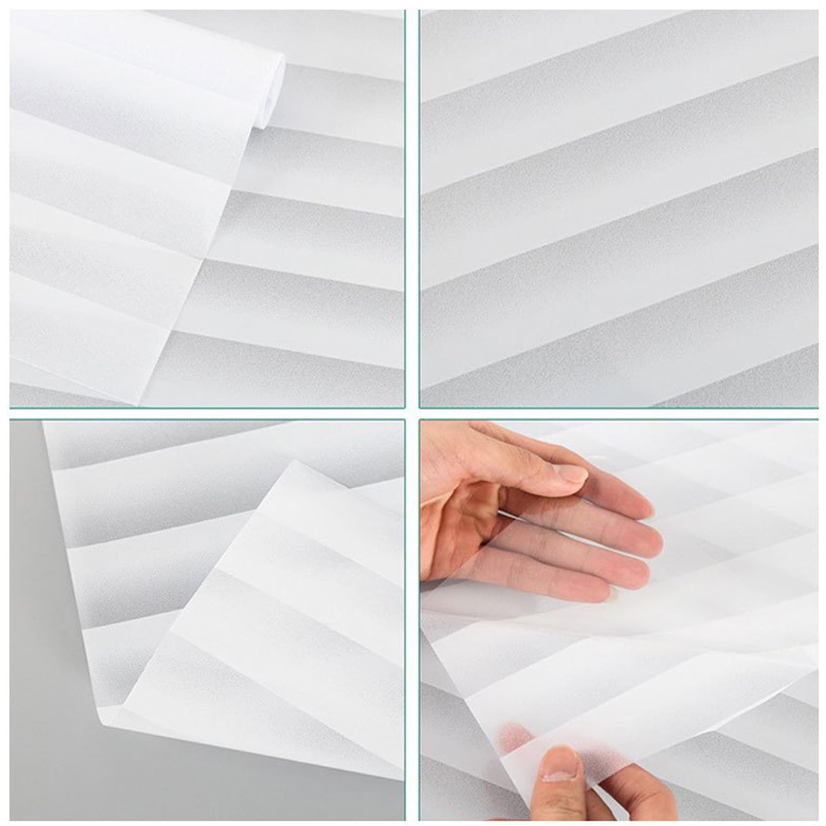 Pellicola per Vetri Finestre Privacy 35 x 130 cm, Senza Colla, Aderenza Statica, Facile Applicazione, Privacy Finestre, Senza Colla Tenda Pellicola Isolante, per Casa Cucina, feritoie