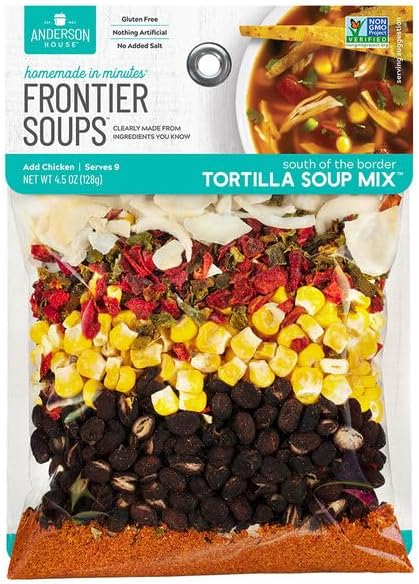 Frontier Soups Homemade in Minutes South Of The Border Tortilla Soup, 4.5 oz, 2 pk