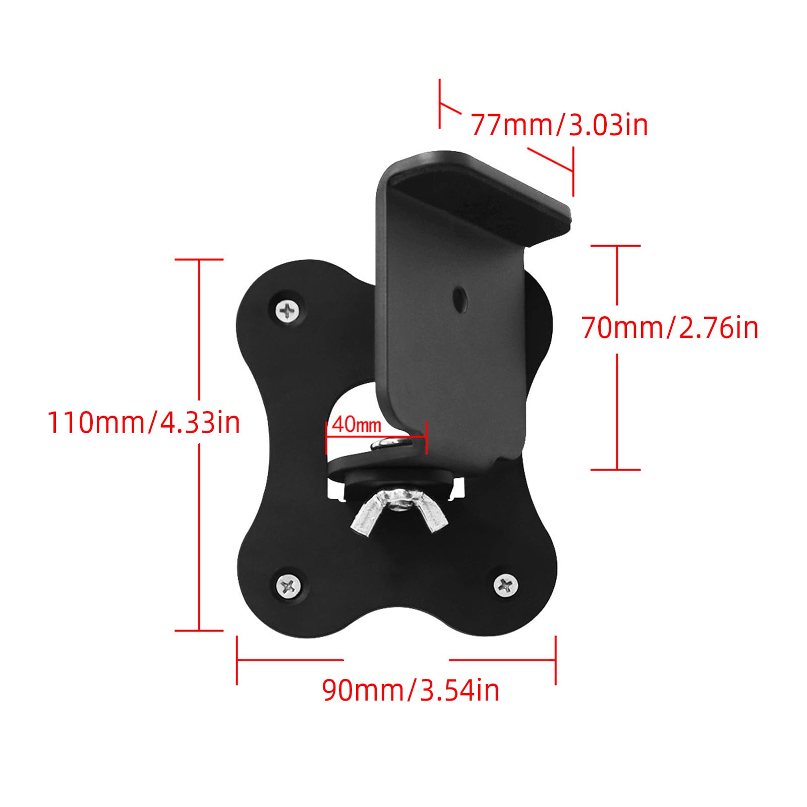 Staffe di montaggio a parete in metallo per sistemi audio surround posteriori HWQ990H, che offrono un posizionamento flessibile e una facile configurazione, staffe da parete per altoparlanti