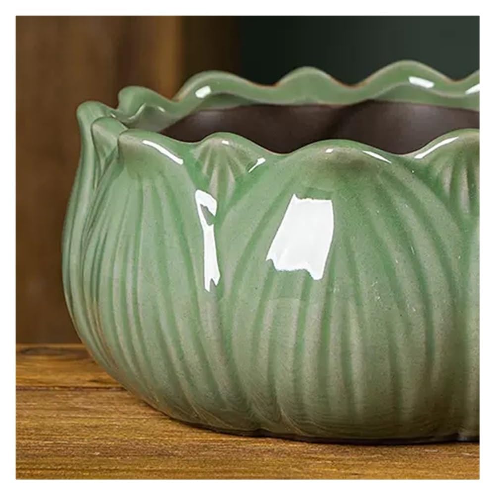 Dekoracyjne donice na rośliny doniczkowe, Doniczki z możliwością napełniania wodą, ceramiczne doniczki hydroponiczne, duże doniczki w kształcie retro, Idealne doniczki dla roślin do użytku wewnątrz i