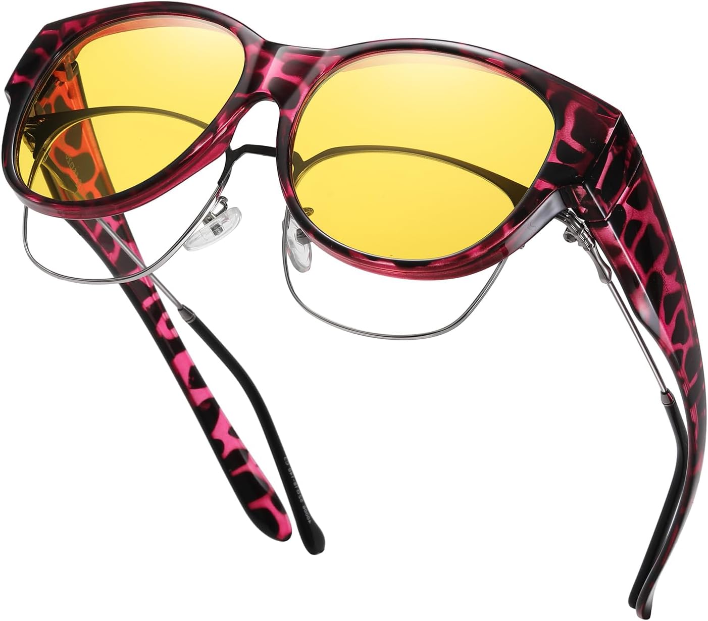 HAOLOTA Night Vision Driving Glasses Women Fit Over Glasses, Anti Glare Polarized Nighttime Yellow Lens - Image 8