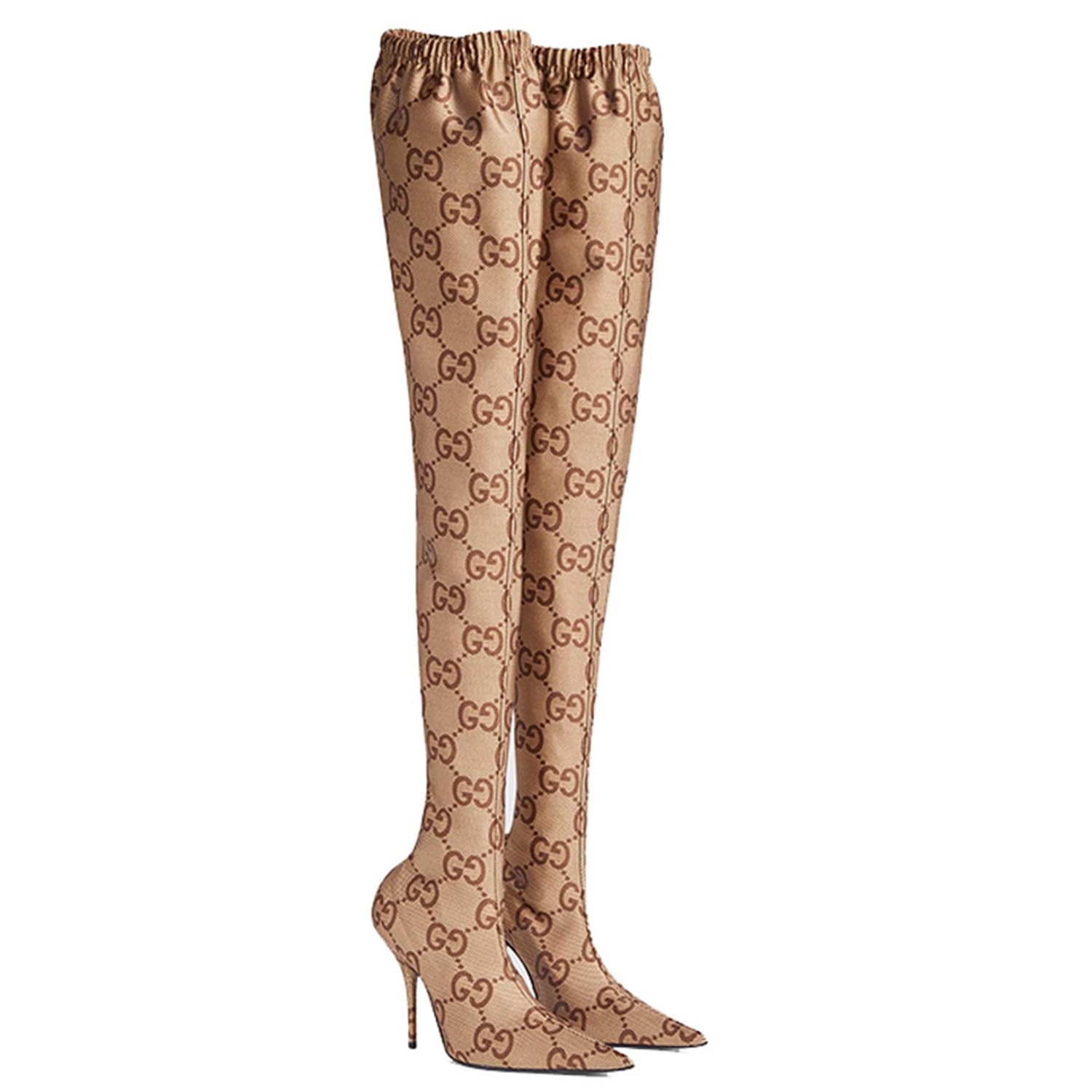 bbruriy Womens Thigh High Boots Printed stretch knee high sock long boots Pointed Toe Stiletto High Heel Tall