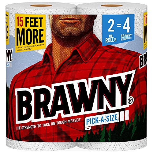 Brawny Paper Towels, 2 XL Rolls, Pick-a-Size, 2 = 4 Regular Rolls