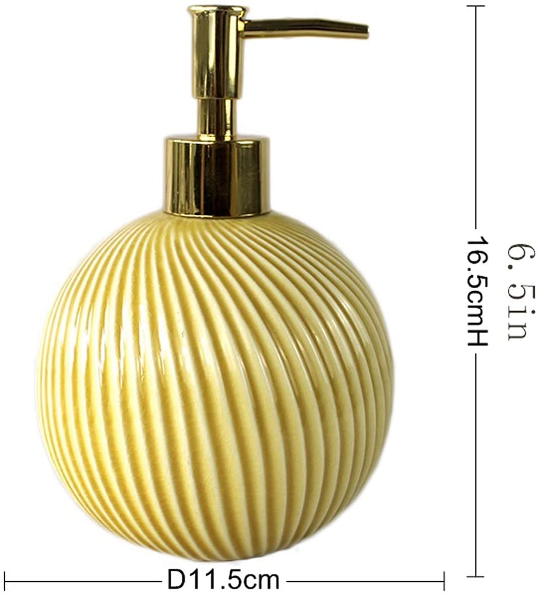 Dispenser di sapone per le mani ricaricabile per il bagno dell'hotel, creativo, in ceramica goffrata, con flacone di sapone, erogatore di lozione, erogatore di sapone per hotel, erogatore di bagno min