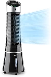 Klarstein Skyscraper Ice 4-in-1 Mobile Air Conditioner: Air Cooler, Fan, Humidifier & Air Purifier, 210 m³/h, Water Tank: …