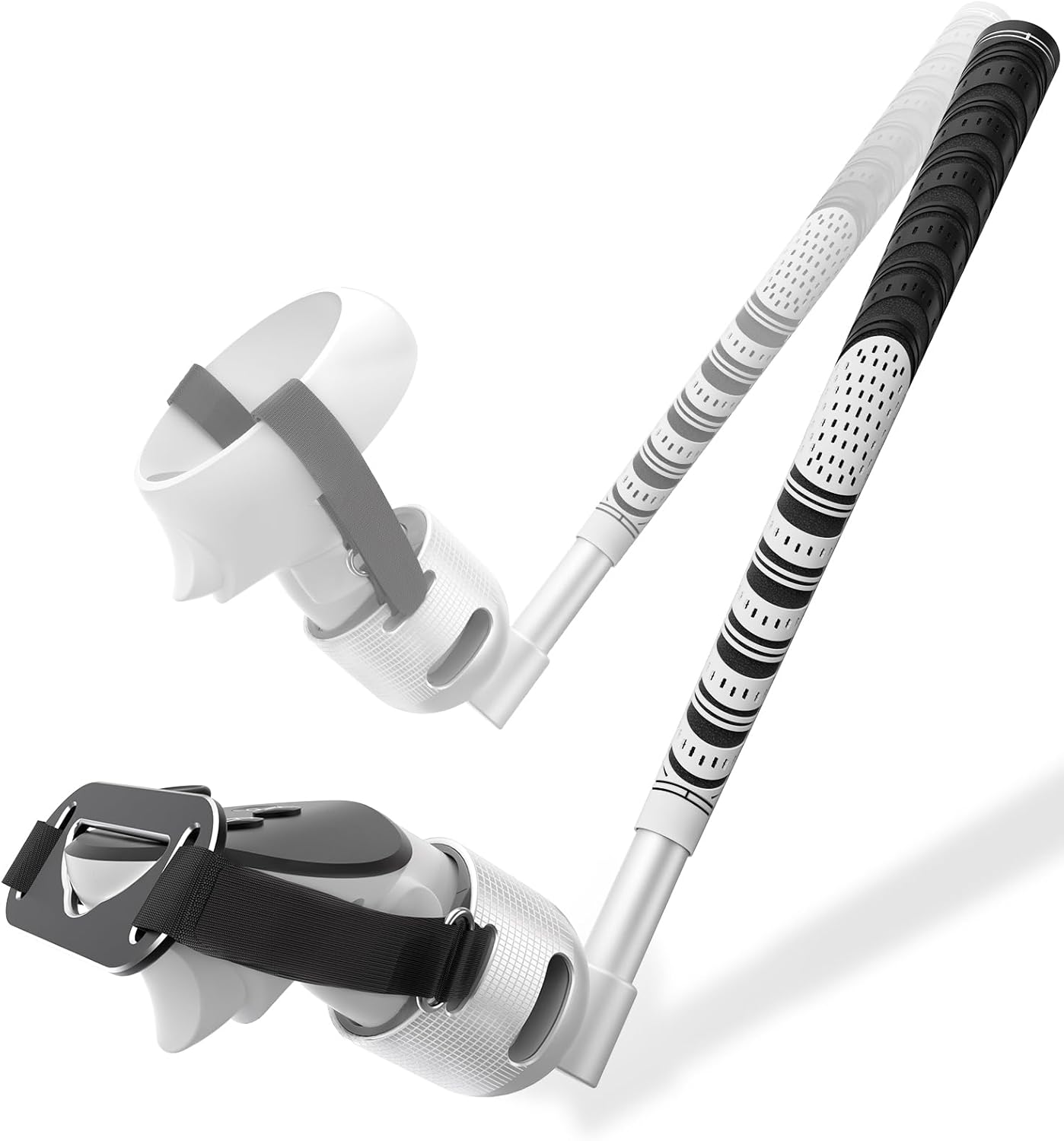 BRICOK VR Golf Club Handle Compatible with Oculus Quest 3/2, 90 Degree Aluminum VR Golf Club Attachment with 1:1 Molded Controller Adapter, Right