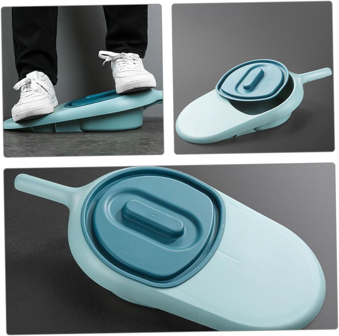 Lidded Portable Bedpan for Elderly Nursing Plastic Urinal Handle Heavy Duty Chamber Pot for Bedridden Patients Easy to Use and Clean