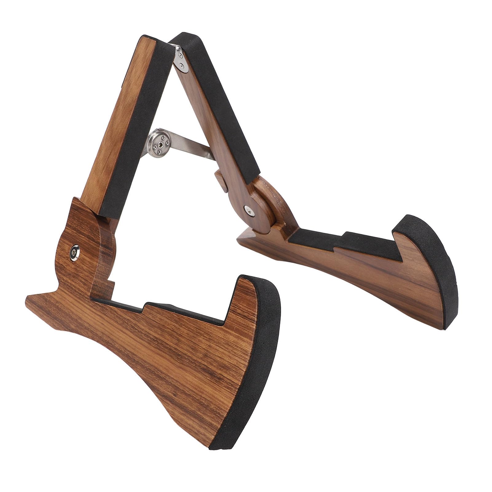 Klappbarer Gitarrenständer aus Holz, Boden-Gitarrenständer für akustische und elektrische Bässe, stabile Holzkonstruktion mit Tragetasche für den Einsatz im Heimstudio und auf der