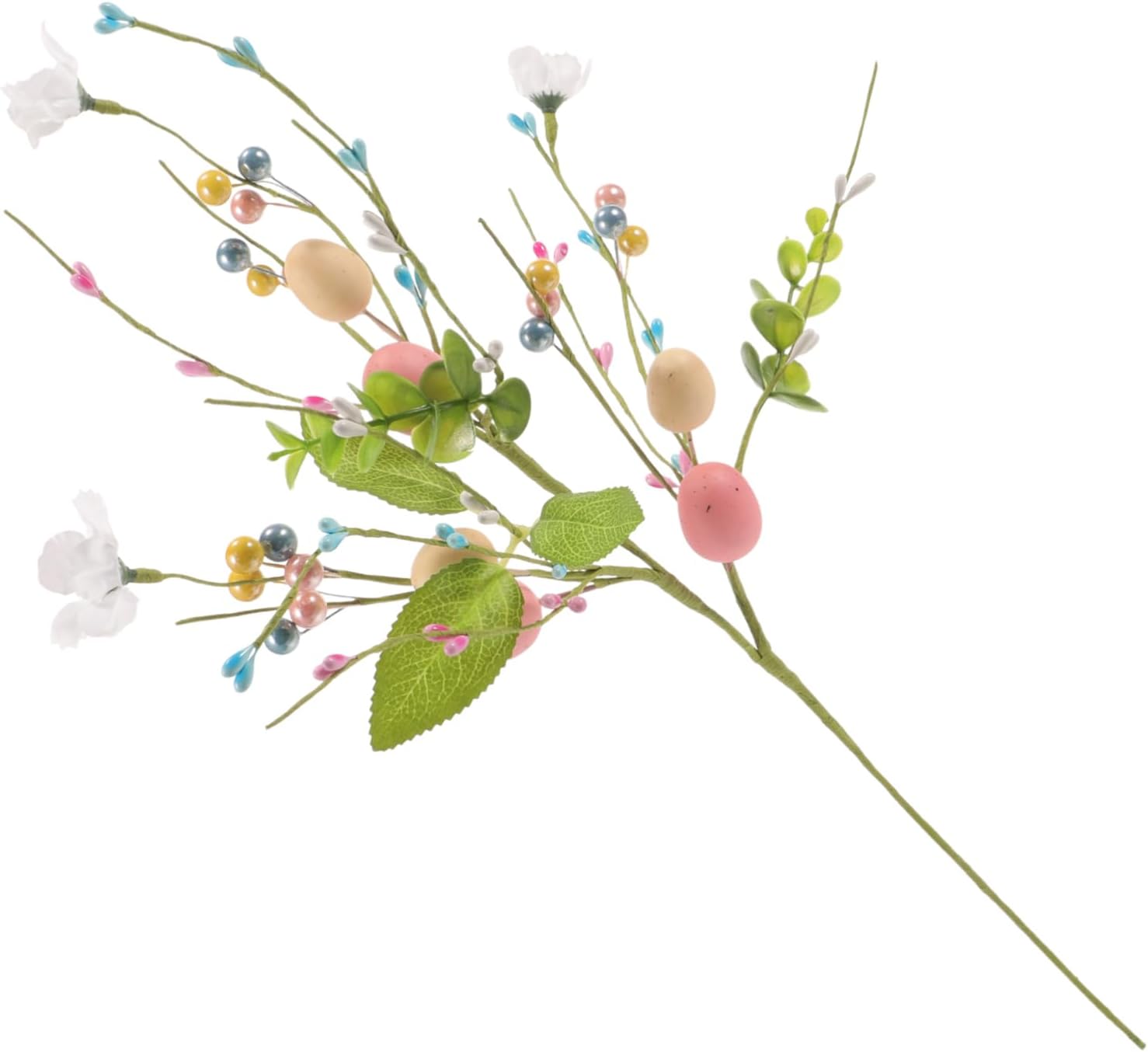 Cabilock 5pcs Easter Floral Stem Pick Artificial Twig Arrangement for Spring Home Decor Vibrant Faux Bouquet for Festive Celebrations and Flower Arrangements