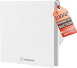 Turbionaire Arte 100 SW Extractor de Baño 100 mm, Blanco, Extracción, Ventilación estándar, Para baño, cocina, Válvula de no retorno, Protección IPX4, Aspiration perimetral