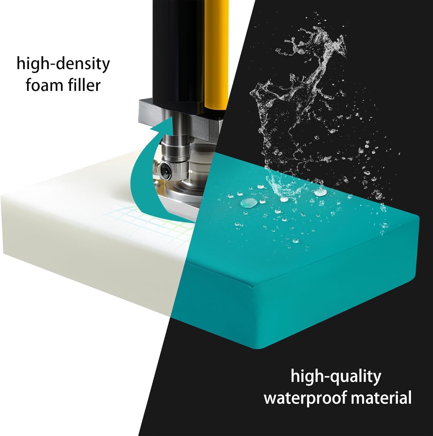 Outdoor Cushions for Patio Furniture, Outdoor Seat and Back Cushion, Waterproof Hampton Bay Deep Seat Replacement Couch Cushions for Garden Lawn, 28.5x28.5 Blue