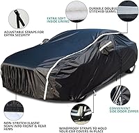 Vista 3 de Coverado - Funda impermeable para todo clima, protección completa, puerta con cremallera, forro de algodón, protección ultravioleta a prueba