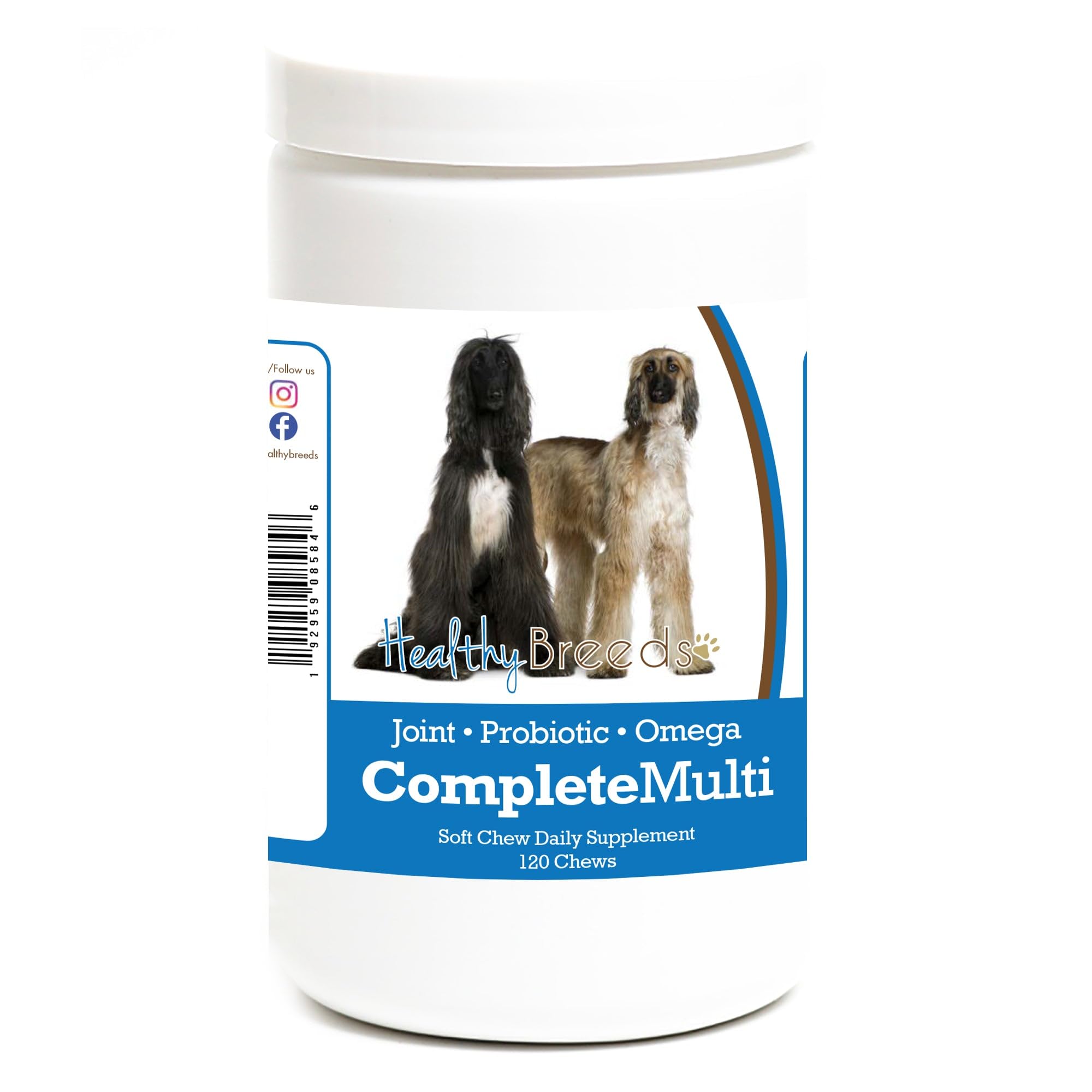 Healthy Breeds Afghan Hound All in One Multivitamin Soft Chew 120 Count