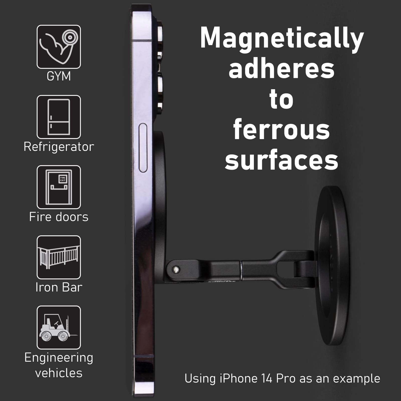 Double Magnetic Ring Phone Holder – Gym Phone Stand | 1/4