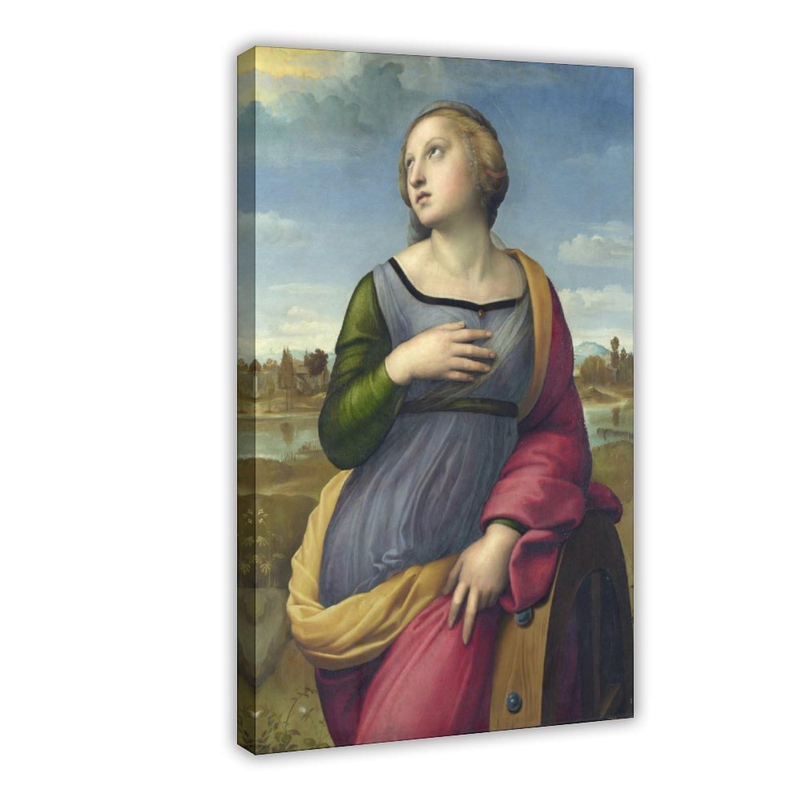 WCYB Saint Catherine of Alexandria by Raffaello Sanzio Posters Prints Canvas Deco Paintings Wall Art Frame 12" L X 18" W