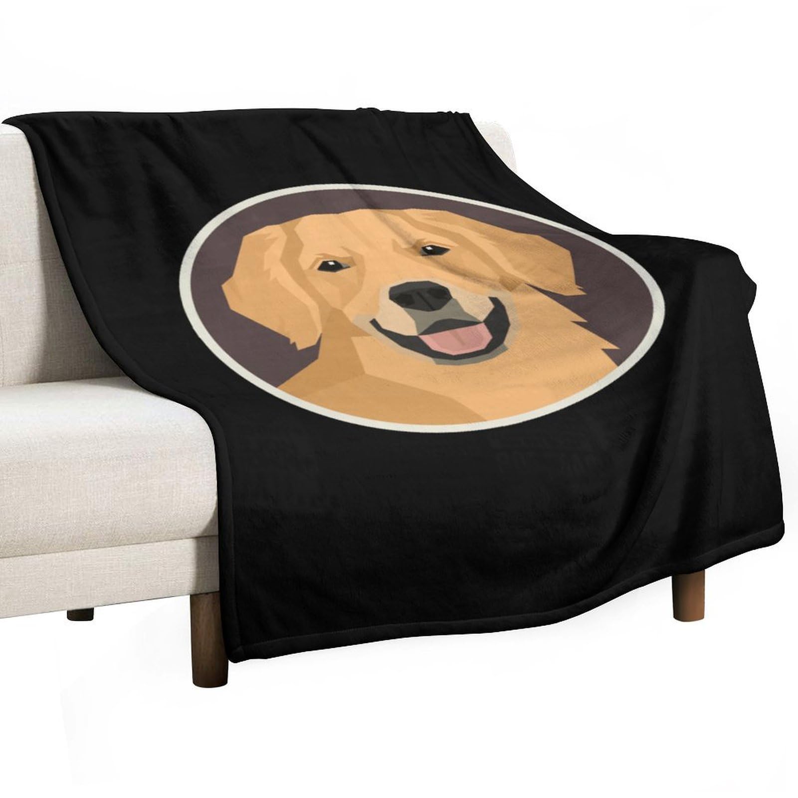 Cgsbngha Style Gold Dog Retriever Flannel Fleece Blanket Lightweight Soft Throw Blankets For Sofa Couch Bed Chair