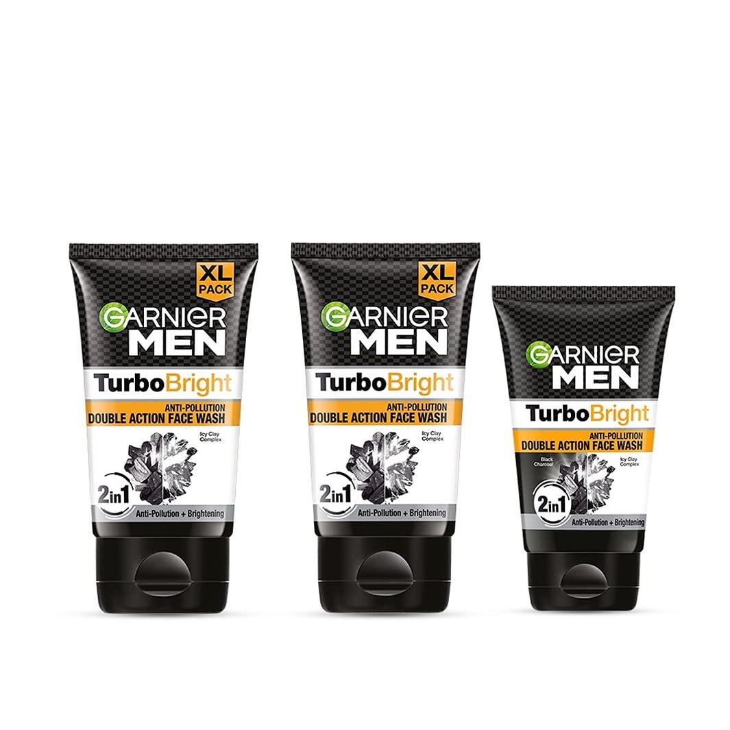 Garnier Men Turbo Bright Facewash Charcoal Skin Brightening Facewash
