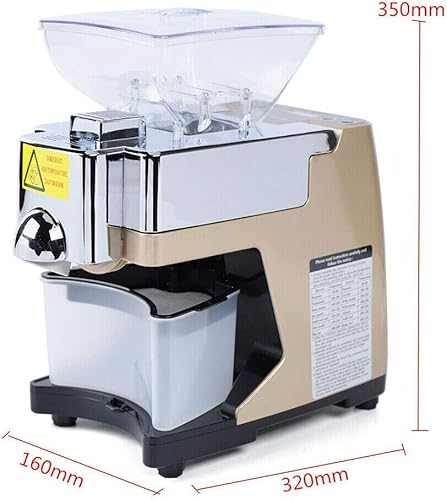 Miniatura 6 de Máquina de prensa de aceite de 110 V 450 W, extractor automático de aceite de prensa fríacaliente, extractor de aceite orgánico, máquina de prensa