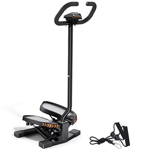 Sportsroyals Stair Stepper for Exercises-Twist/Mini Stepper with Resistance Bands and 330lbs Weight Capacity