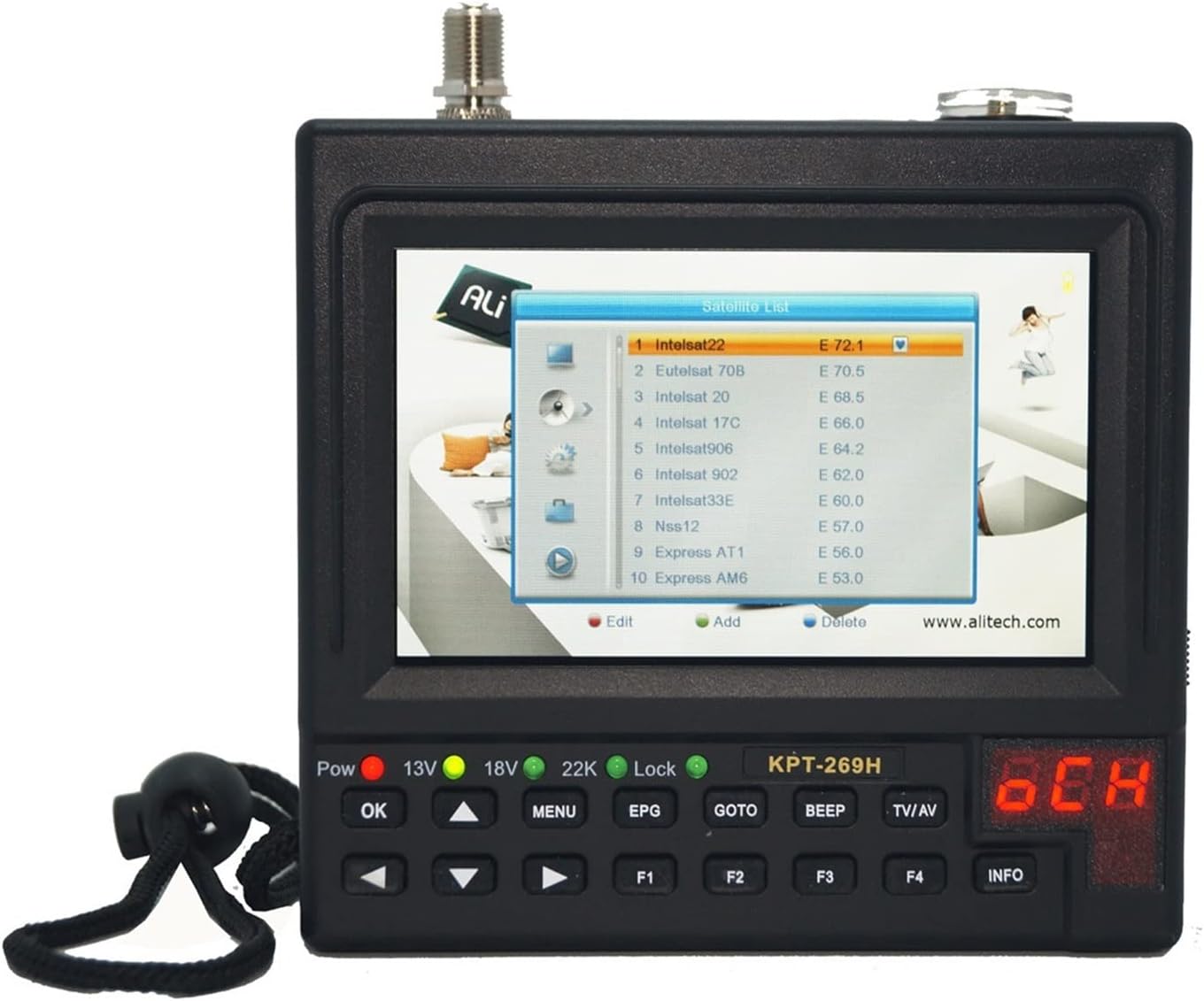 Digital Meters DVB-S2 Satfinder Digital TV Receiver Finder Meter MPEG-4 Modulator Full HD Finder KPT 269H