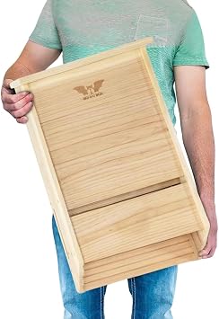 WildYard Bat Box for Outdoors - Extra Large 3 Chamber, Cedar, 200-Bats