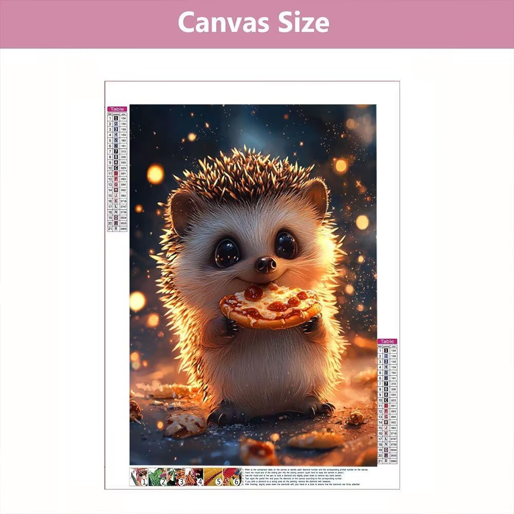 DIY Diament Malarstwo Pełny Zestaw, Śmiąższ do pizzy 5D Okrągłe Wiertło Rzemiosło Mozaika Haft Diamentowa Sztuka, Dorośli Dzieci Początkujący Boże Narodzenie Dekoracja sypialni Domu 70x90cm WO4W-614