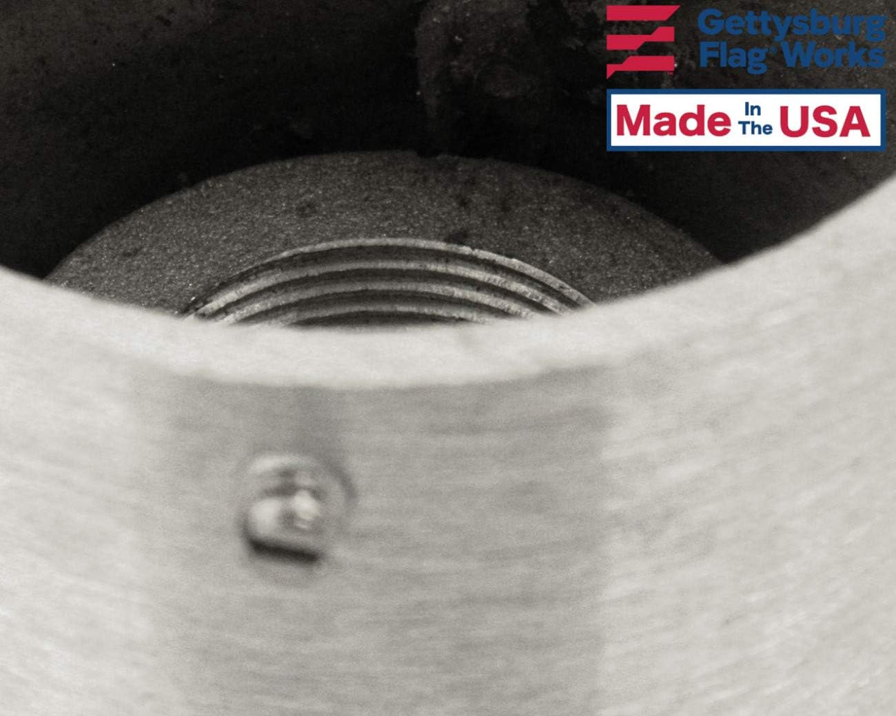 Flagpole Aluminum Pole Top Adapter, Threaded to Accept 1.25" NPT Flag Pole Rotating Trucks, Made in USA (4")