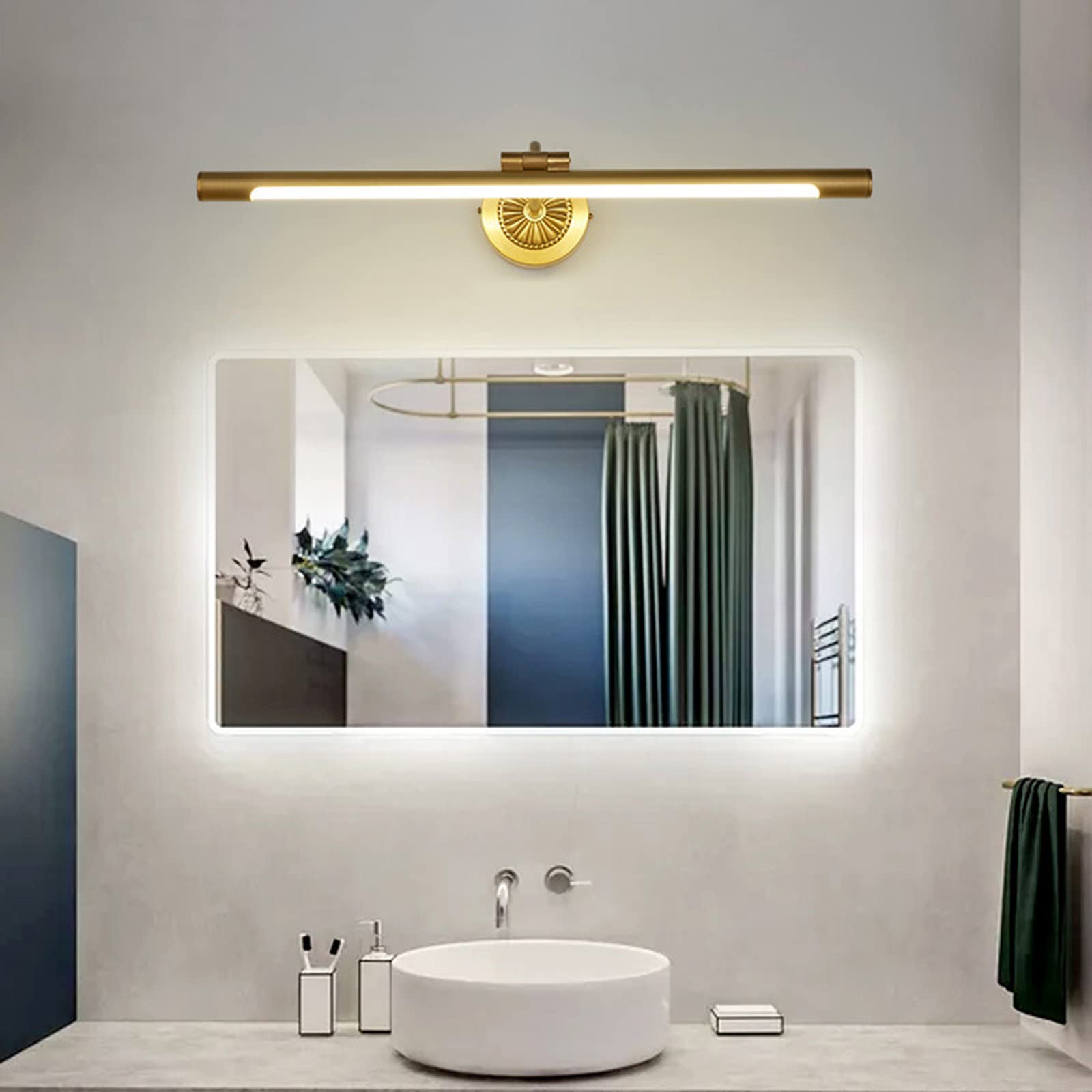 Oświetlenie toaletki LED Lustro Przednie światło Łazienka Wodoodporna, przeciwmgielna kinkiet naścienny Vanity Light do makijażu Oprawy oświetleniowe dekoracyjne do wnętrz Oprawy do kąpieli (56 cm,