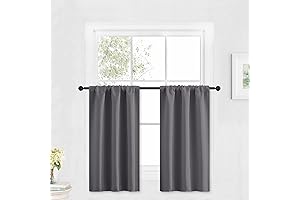 Mainstays 29" x 36" Grey Blackout Curtains for Window Decor