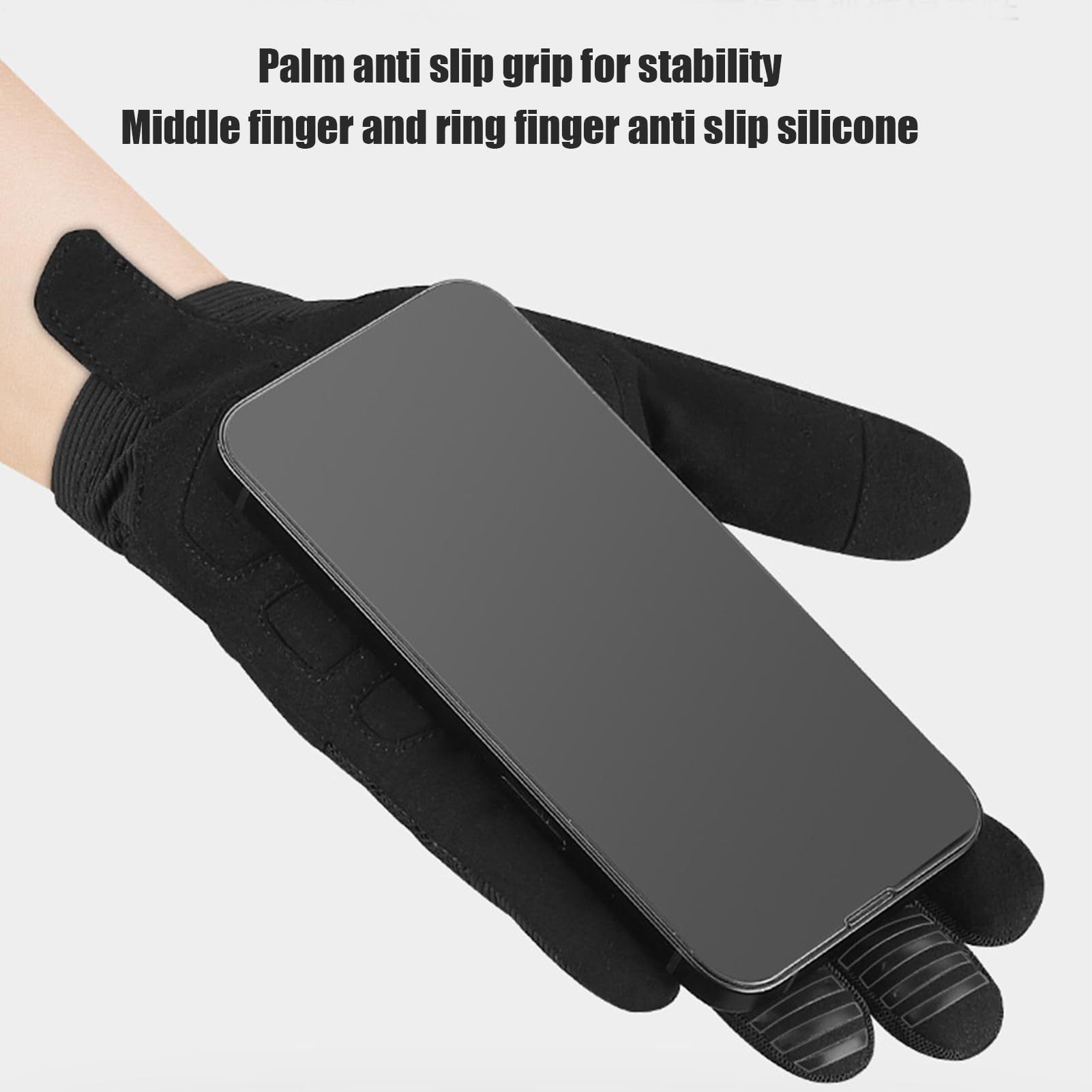 Genérico Guantes de Bicicleta Mitones Acolchados Táctiles