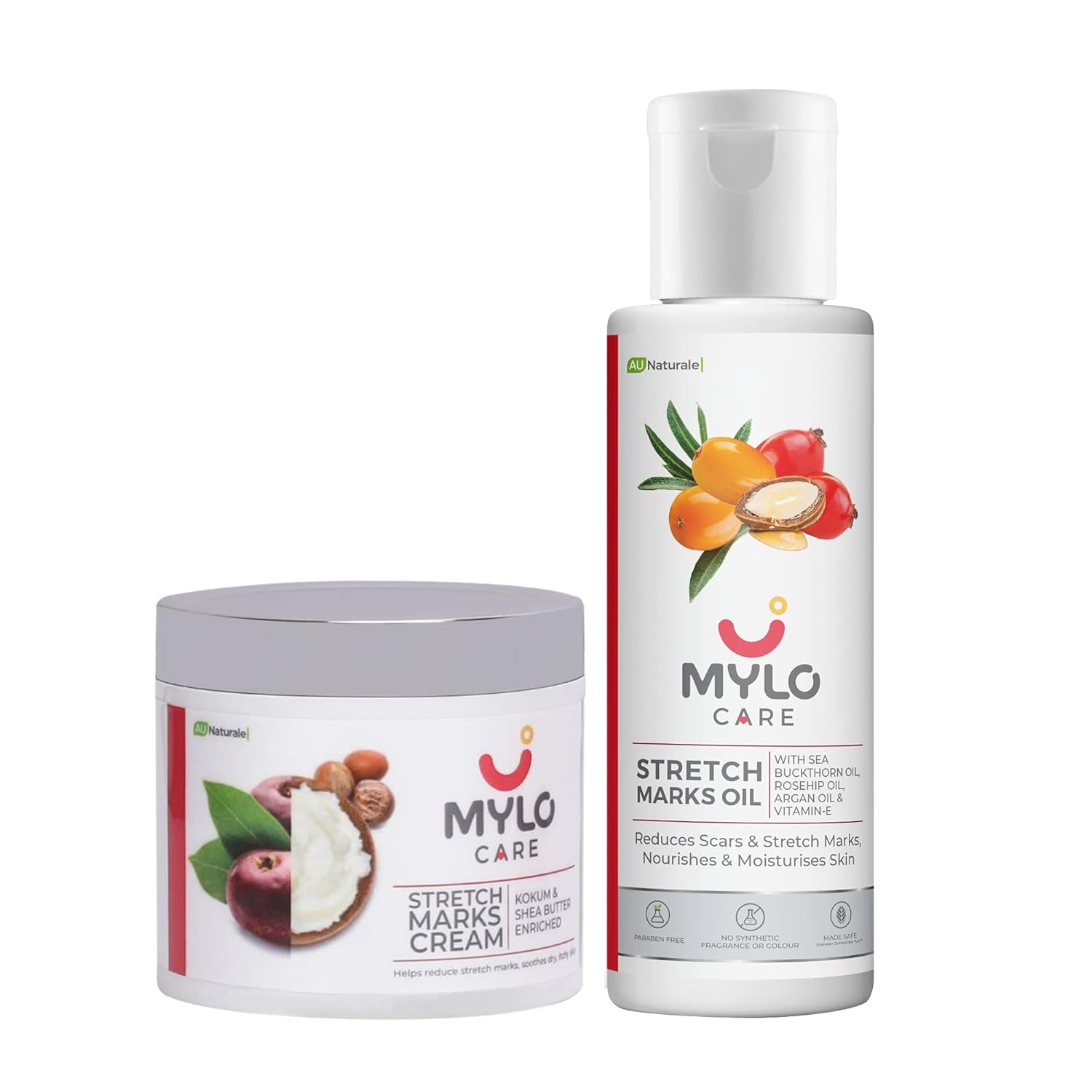 Buy Mylo Care Stretch Marks Combo (Stretch Mark Oil 100 ml, Stretch Marks Cream 100 ml