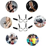 Fenglin-joy Zapięcia do sztangi sprężynowej, 4 sztuki, 30 mm, klipsy do sztangi, do hantli, ćwiczeń, podnoszenia ciężarów, mocowanie hantli