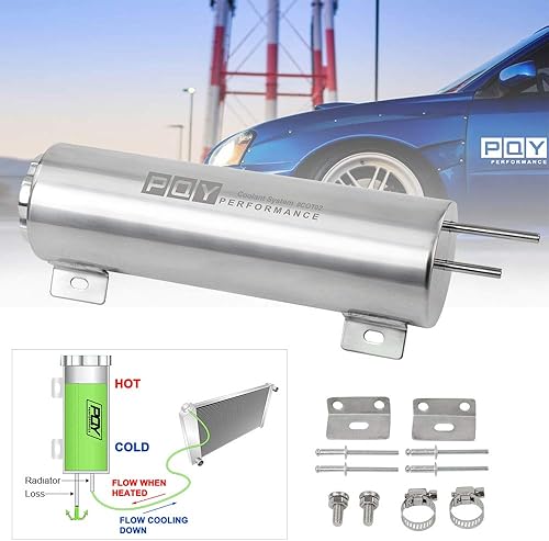 Miniatura 7 de El tanque de vómito del desbordamiento del refrigerante del radiador pulió el acero inoxidable 3" ×10