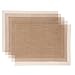 OSVINO Lot de 5 Tapis de Cuisson Plaque Barbecue Tapis de Pâtisserie Antidéparant Réutilisable Découpable Tapis de Four pour Macaron Cuisson Grillade,Beige 40x30cm