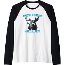 Moose Knuckle Martial Arts Adult Humor Moose Knuckle Raglan Baseball Tee