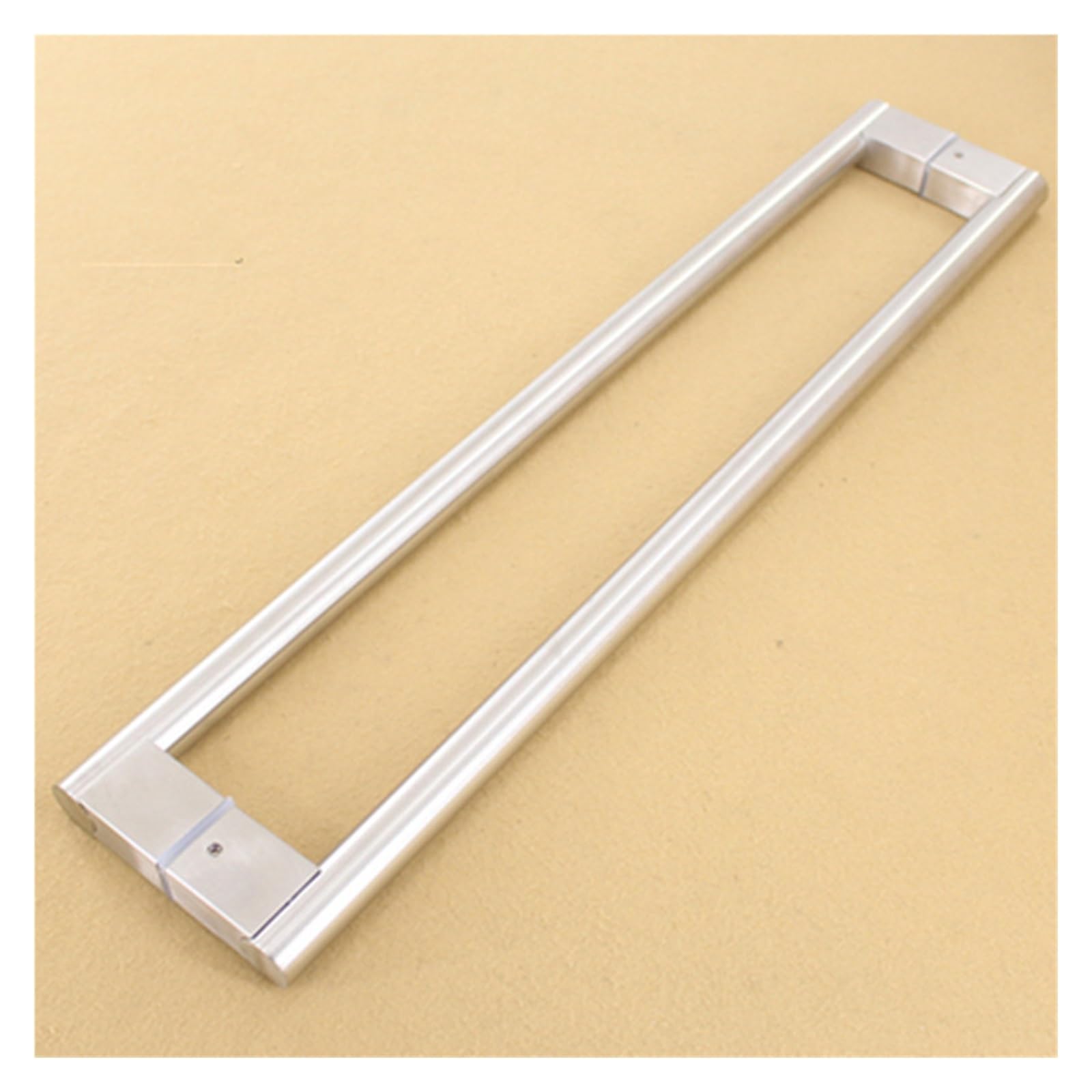 Nowoczesny zestaw klamek do drzwi, 1 zestaw klamek do szklanych drzwi biurowych Klamka ze stali nierdzewnej o grubości 25 mm Bez odcisków palców Klamka z czarnego drewna tytanowego (kolor: szczotkowan